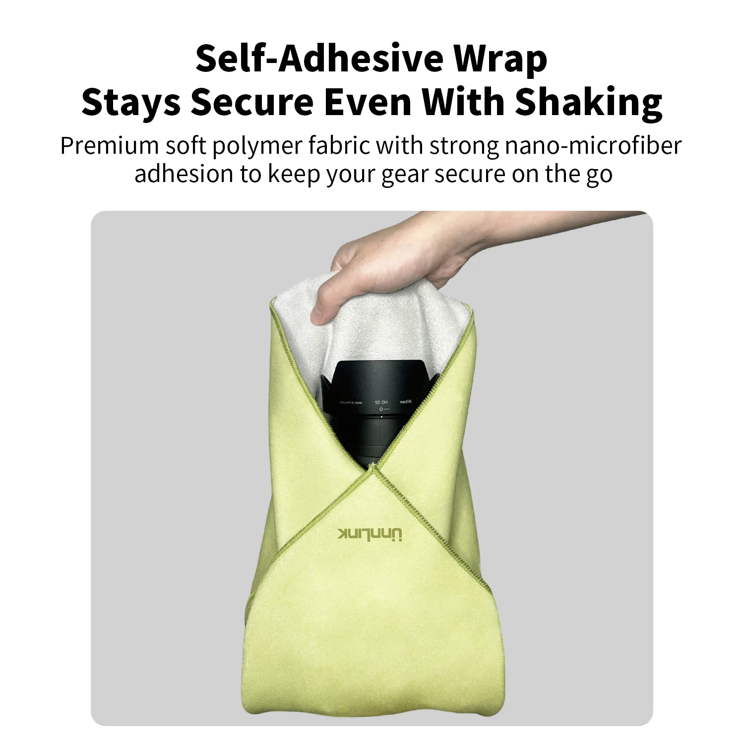Unnlink Self-Adhesive Magic Folding Cloth Camera Inner Case, Universal Protective Wrapping Cloth For DSLR & Cameras Lens