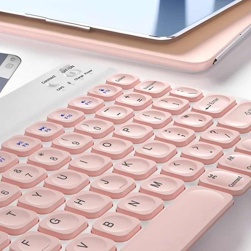 For iPad Keyboard Case with Detachable Touch Mouse Folio Cover 9.7 10.2 10.9 11 12.9 Inch 3