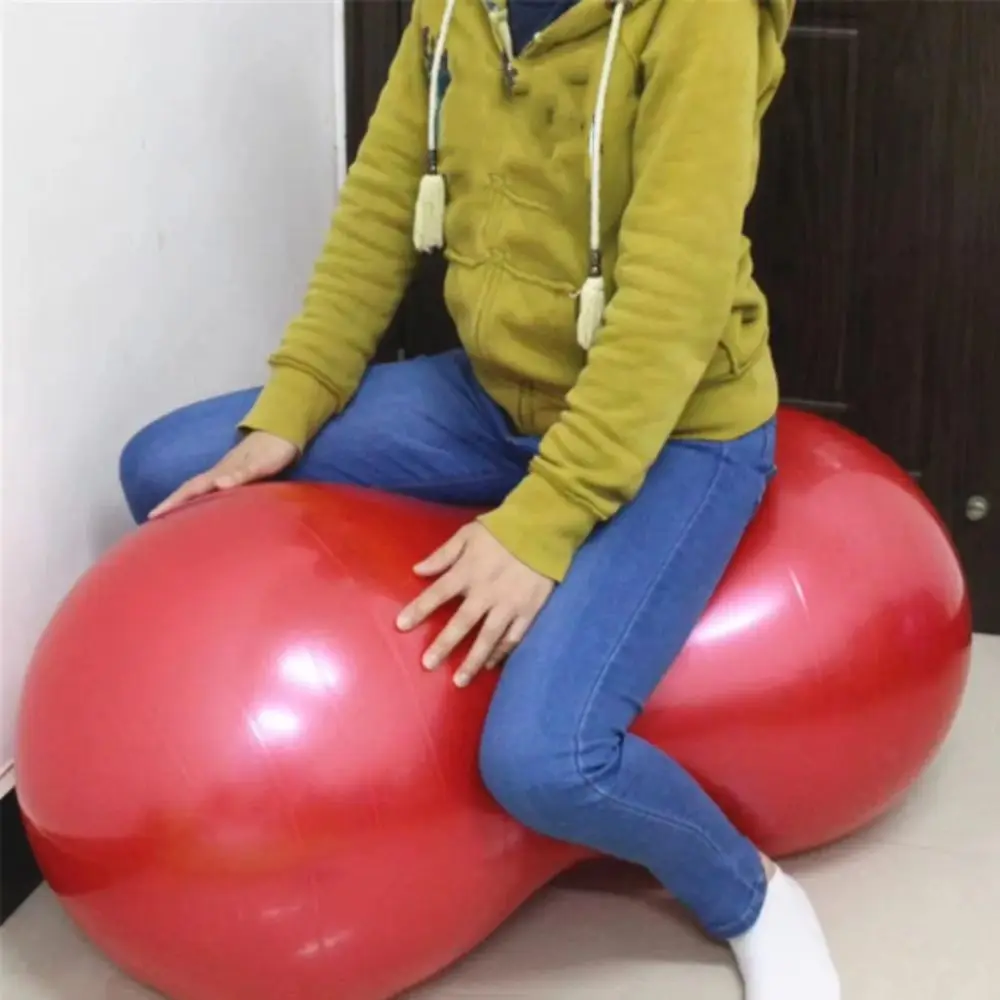 

Thickened Explosion-proof Yoga Ball PVC Material Non Slip Anti-Burst Peanut Ball With Pump Peanut Pattern Fitness Ball