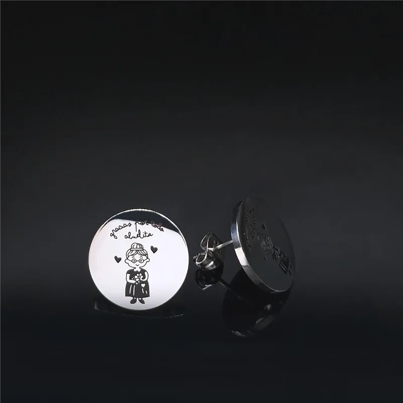 Spain Grandmother Stainless Steel Necklace for Women Grandma mama abuela Pendant Necklaces Jewelry Gift collares mujer N1227S01