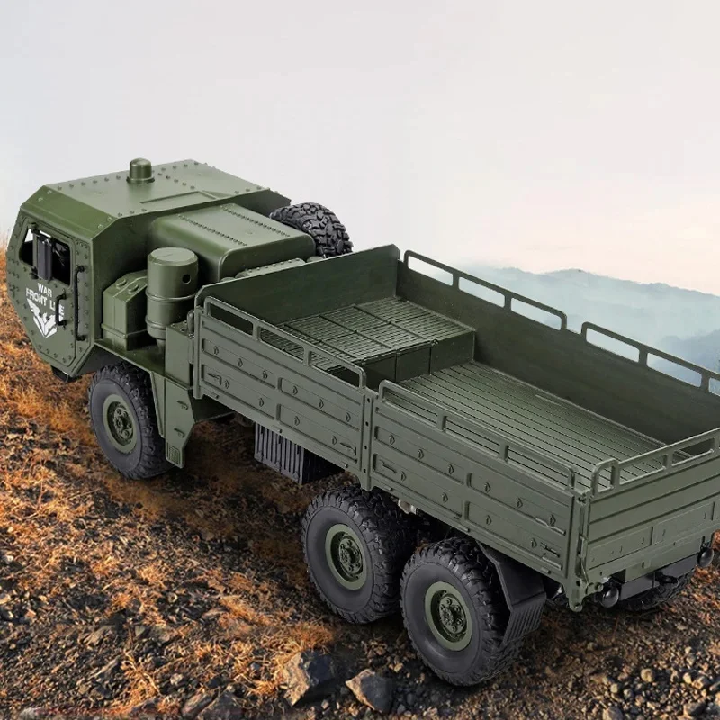 Rc Auto Vrachtwagen 1:16 2.4g 6wd Afstandsbediening Auto Speelgoed Simulatie Militair Voertuig Model Vierwielaandrijving Afstandsbediening auto Speelgoed