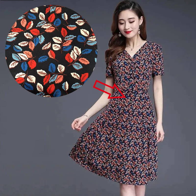 女性用リーフプリントのマキシドレス,自由奔放に生きる,半袖,ラインA,Vネック,分割,韓国語,夏,カジュアル,ニューコレクション2022