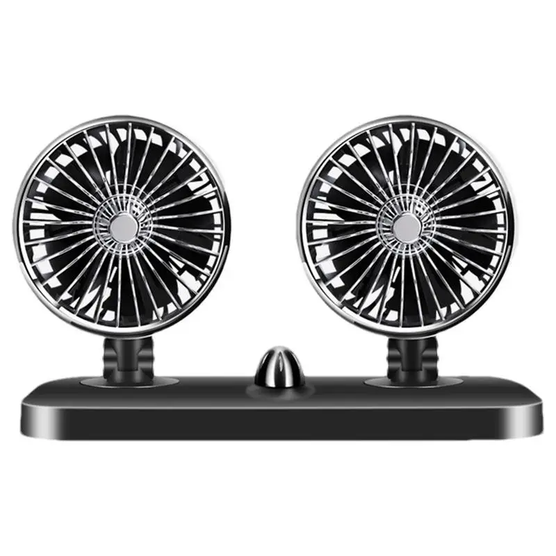 Auto Cooling Fan 180-Degree Rotate Rechargeable Travel Fan 12v/24v USB Truck Dash Fan Vehicle Cooling Fan Mute Operation