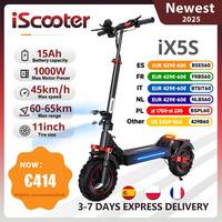 iScooter 11 Inch Electric Scooter iX5S 48V 15Ah 1000W 65km Range 45km/h Off-Road Dual Suspension Foldable Electric kick Scooters