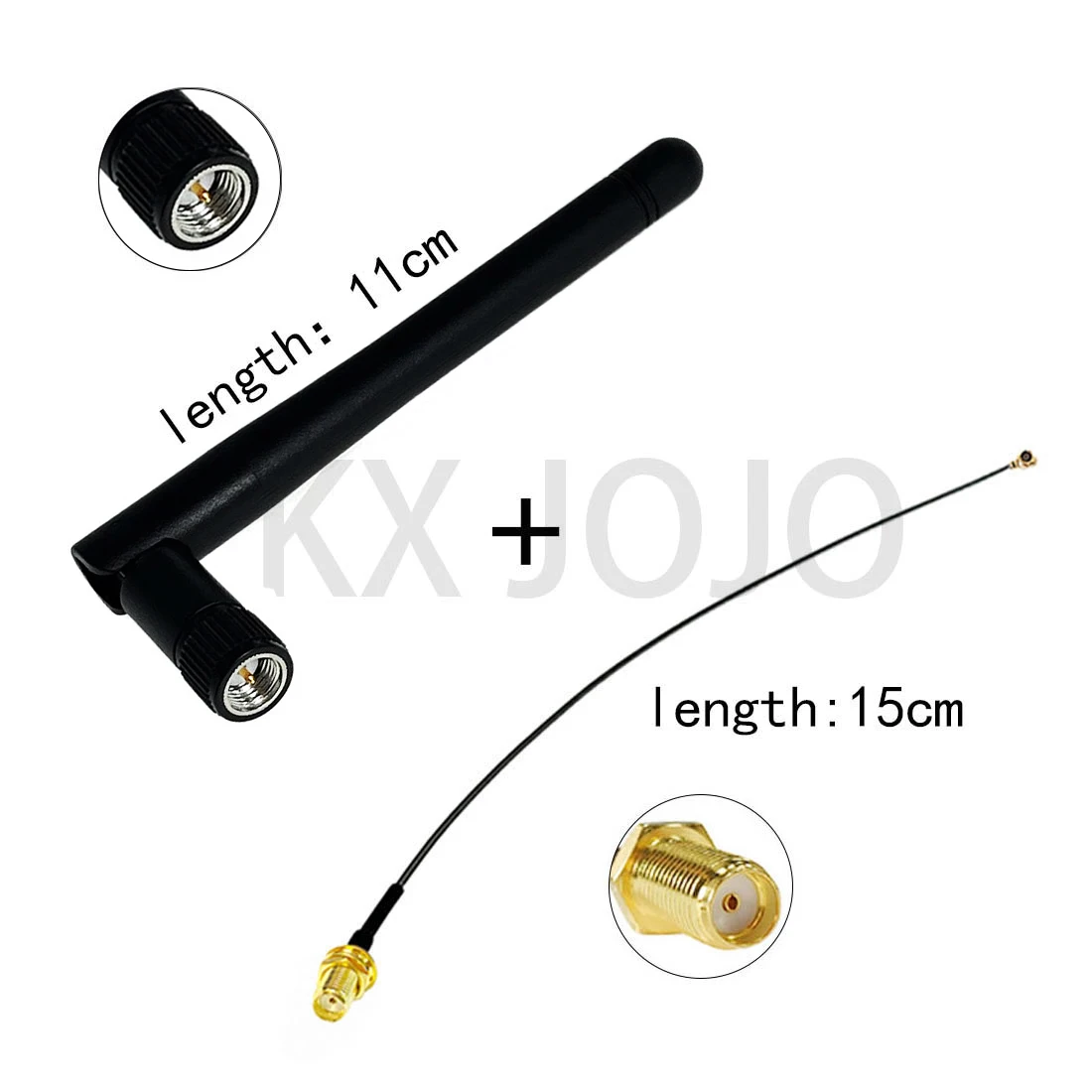 

Wifi Antenna2.4G/ GPRS 3G GSM 3dBi Omni with SMA Male Plug for Wireless Router + SMA to UFL1 Cable 15cm Extension