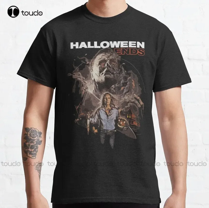 Halloween Ends Horrors Michael Myers Classic T-Shirt Mens Swim Shirt Outdoor Simple Vintag Casual T Shirts Xs-5Xl Custom Gift