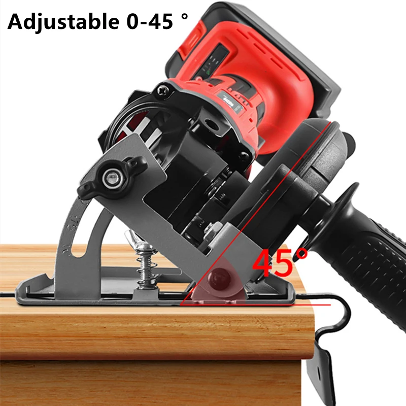 Imagem -02 - Moedor de Ângulo Ajustável Converter para Máquina de Corte Dispositivo de Coleta de Poeira Base de Entalhes Rebarbadora Atualização 45 ° 100125 mm