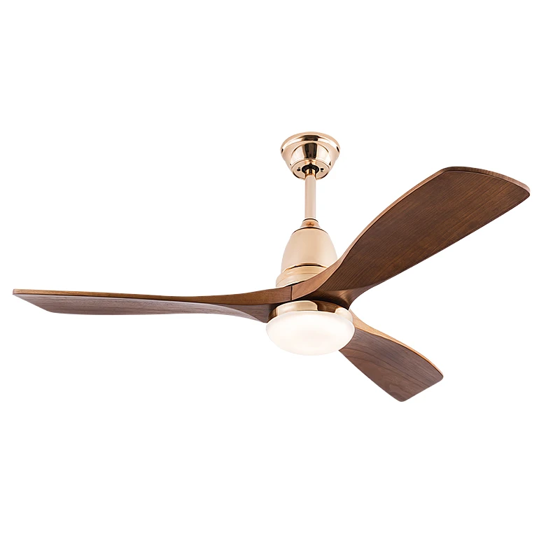 52 Inch Low Profile Ceiling Fan With Light 3 Wood Fan Blade Noiseless Reversible DC Motor Remote Control Flush Mount for Bedroom