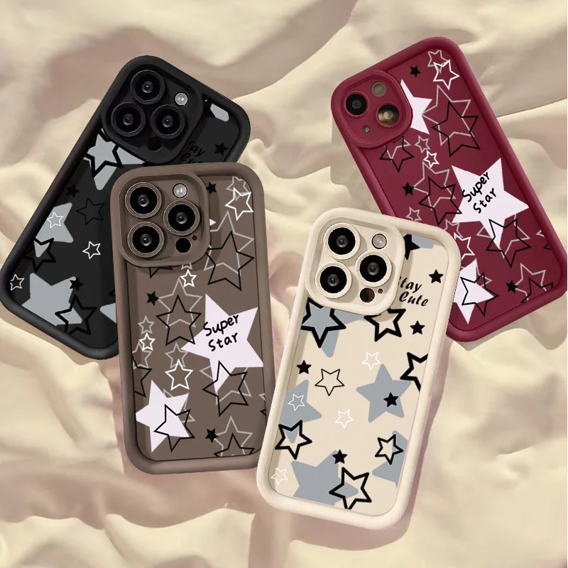 

Cute Star Pattern Phone Case For Infinix TECNO SPARK 30C 10C 20C 10 20 Pro CAMON 40 20 30 Pro GT 20 10 30 Pro Zreo 30 Cover