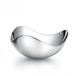 Scandinavian Style Kitchen Dinner Plate Stainless Steel Light Luxury Fruit Plate Home Decoration Candy Leisure Storage Bowl