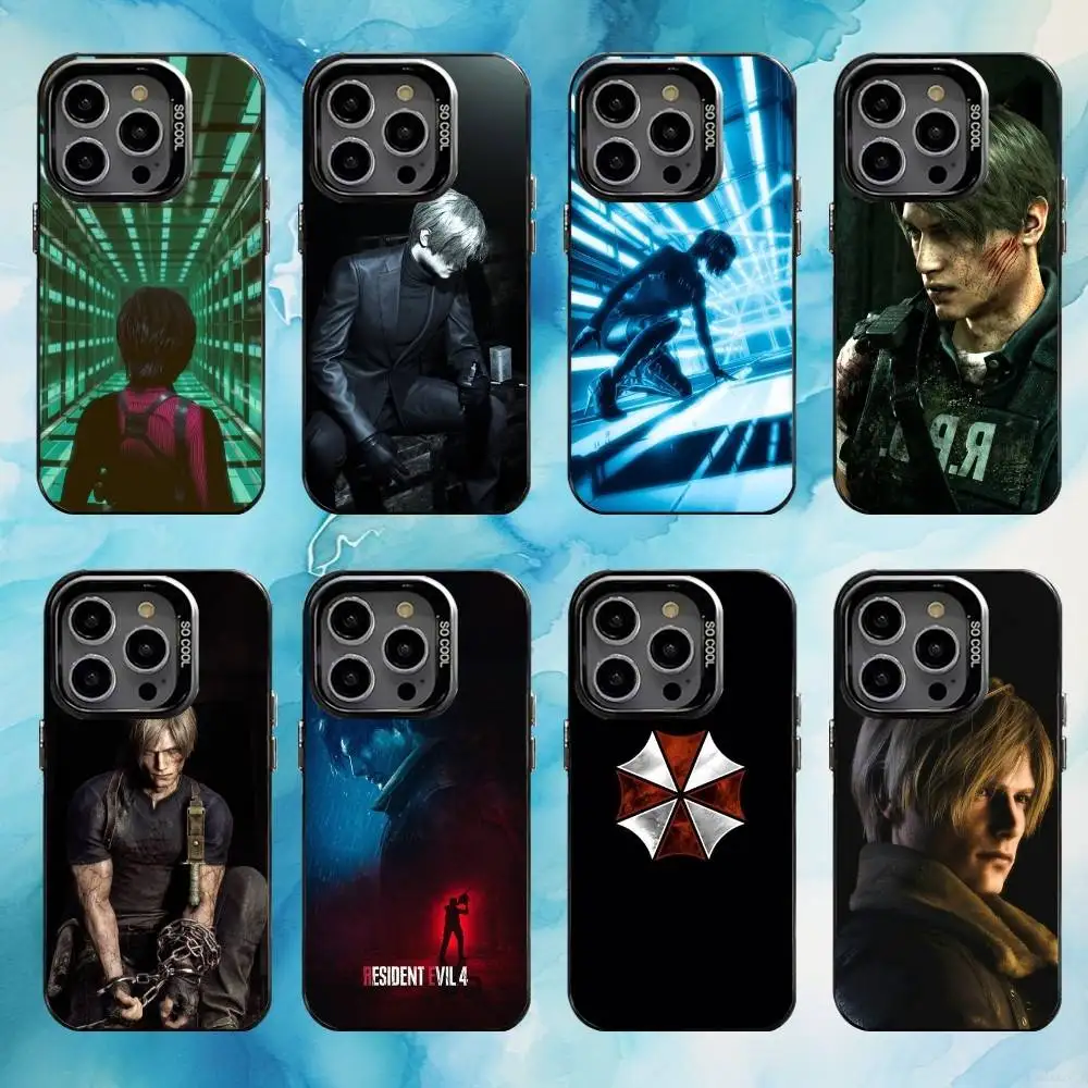 

Game R-Resident Evil Phone Case For iPhone17,16,15,14,13,12,11 Plus,Pro Max Black Candy Matte Shockproof Cover