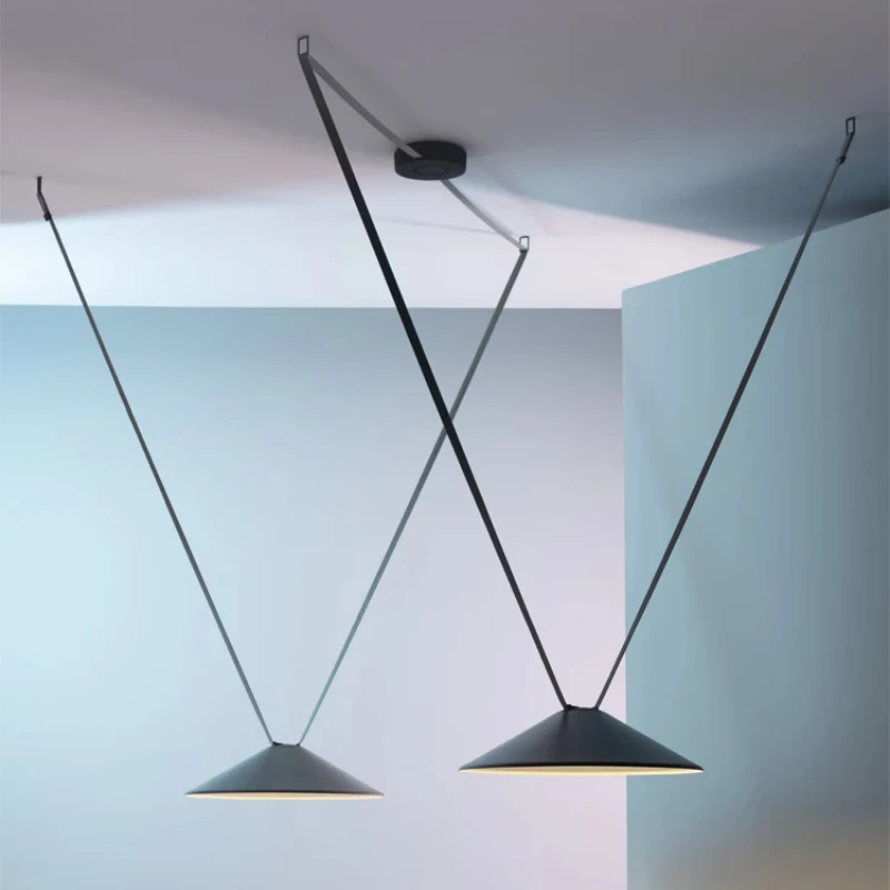 

Nordic Designer Geometric Chandelier Modern Creative Personality Minimalist Light for Dining Room Art Deco Lamp Pendant Lights