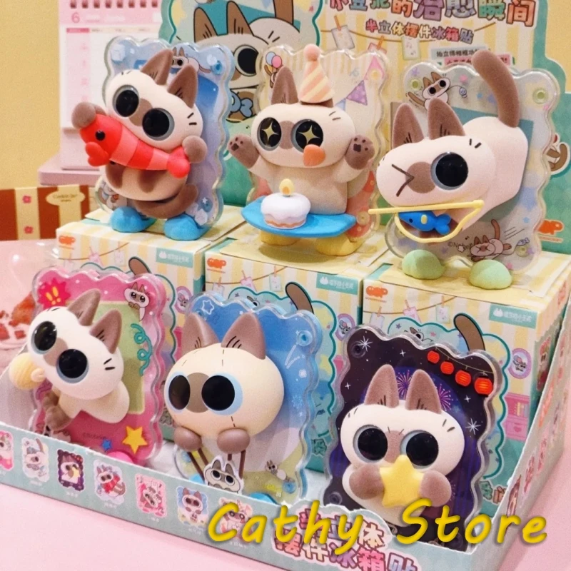 

Original Azukisan Model A Moment Of Healing Series Blind Box Mystery Box Semi 3d Fridge Magnets Kawaii Desktop Decor Collect Gif