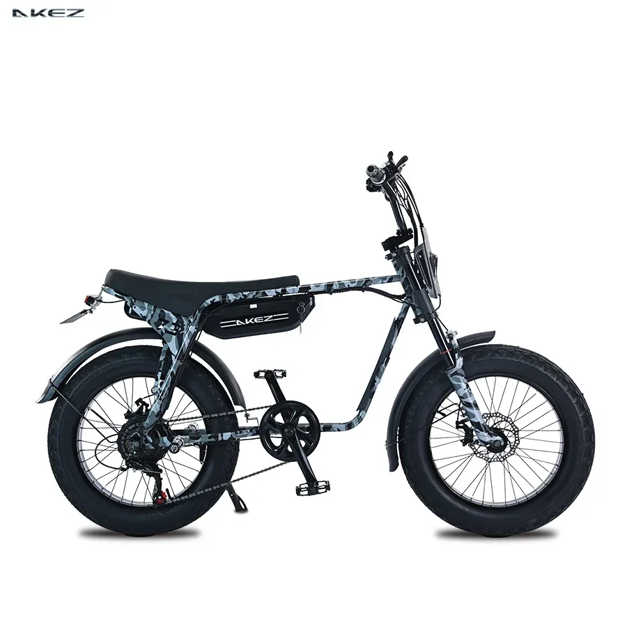 電動自転車 AKEZ 20 インチ ZX ファット タイヤ 48V 1500W 18AH 電動