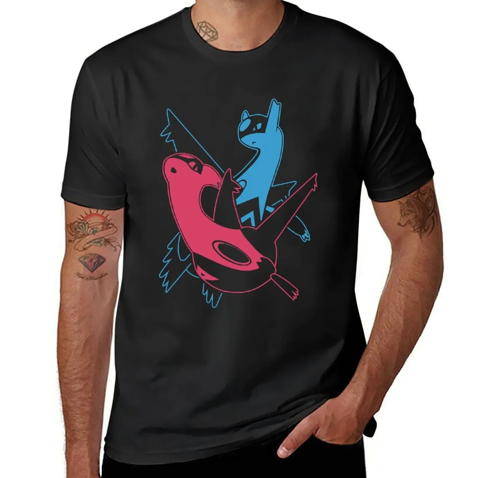 One Song Cute Eon Duo Latios and Latias - Pkmn Go Cute Gifts T-Shirt New Imagination Connecting 2024 Funny Summer Tops Style