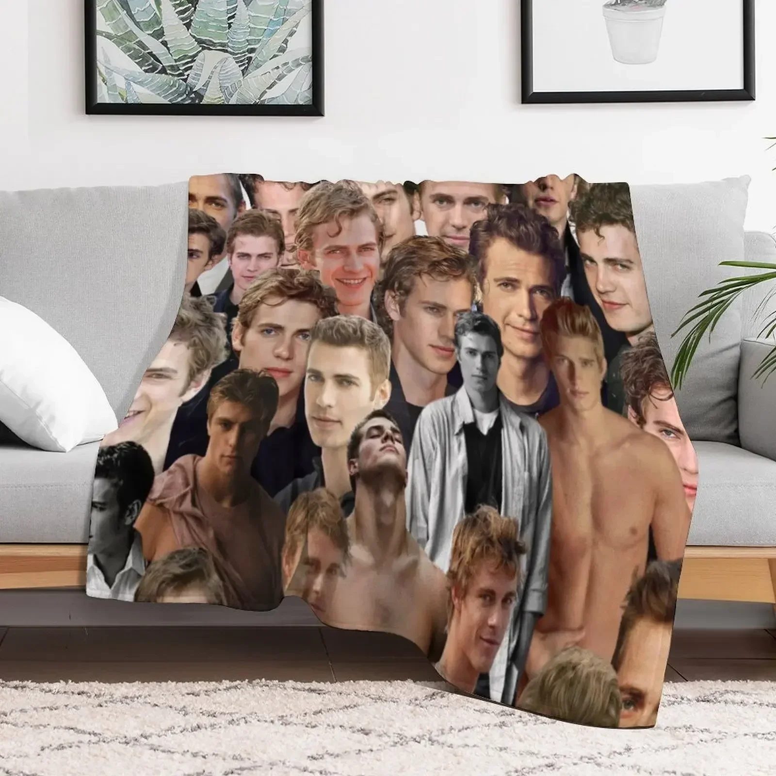 

Hayden Christensen Collage Throw Blanket Thin Thins warm winter Flannel Fabric Blankets
