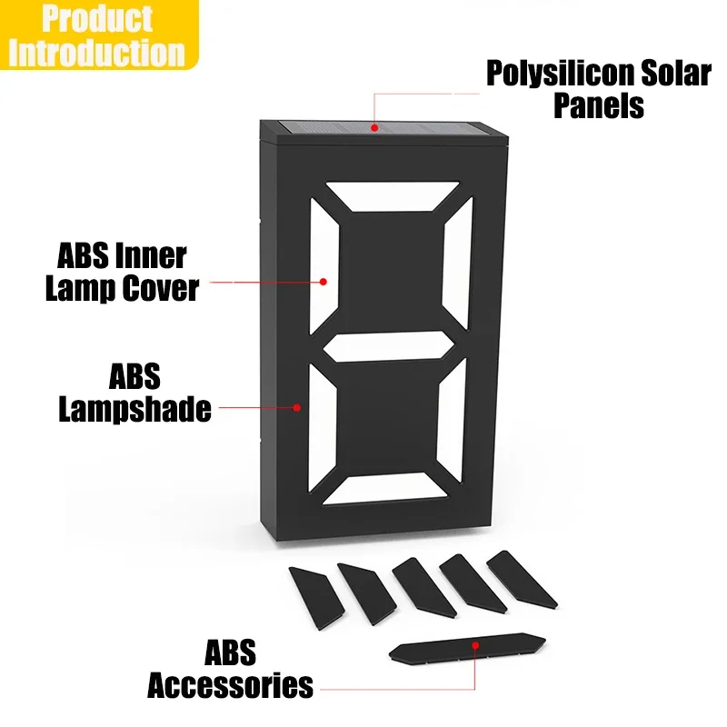 ZEXEF Outdoor Solar Power LED Number Sign Light House Hotel Store Door Address Lights Plate Door Sign Door Number Light