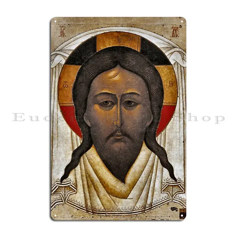 Pantocrator Jesus Christ Lord Of All Orthodox Icon Metal Sign Wall Mural Plaque Custom Kitchen Club Tin Sign Poster
