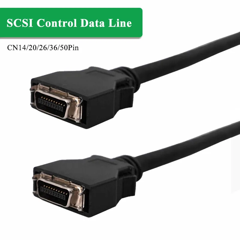 SCSI Servo Data Cord CN14/20/26/36/50 Snap Servo IO Control Cable Plug Male to Male 50Pin Industrial Servo Drive Connection Line