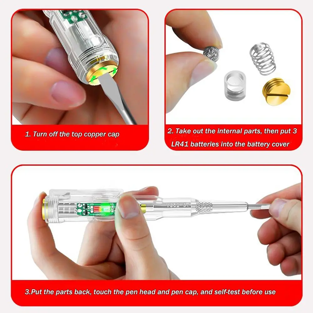 On-off Test Test Pencil Electrician Tool Power Voltage Detector Pen Electric Pen Circuit Tester Intelligent Induction