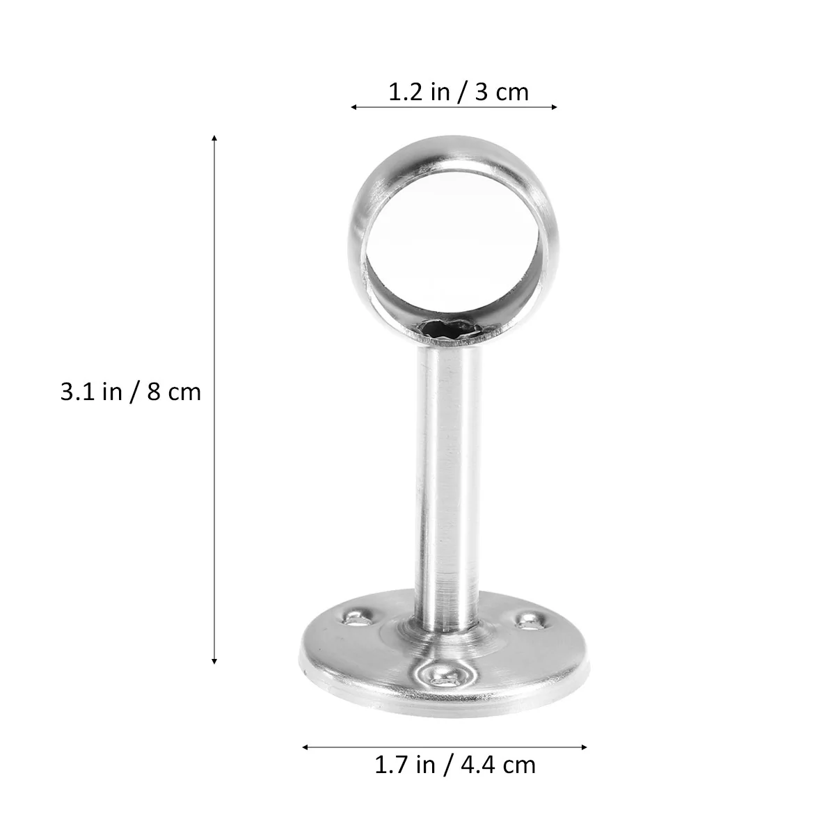 

2Pcs Stainless Steel Closet Pole Socket Round Bracket Heavy Duty Rustproof Curtain Rod Support for Closet Rods 25mm Diameter