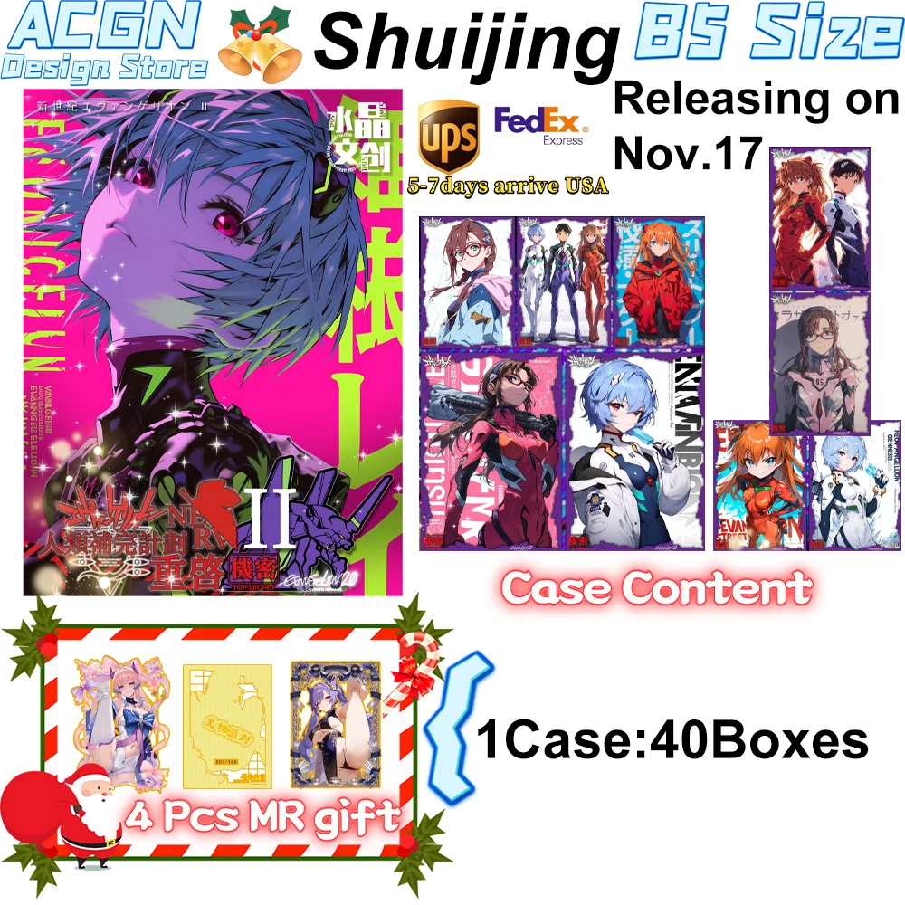 

Оптовая продажа, карта размера Богини B5, коллекционная карта кристаллов культуры, доска Waifu, неоновая генерация, Эвангелион, EVA, аниме, подарки