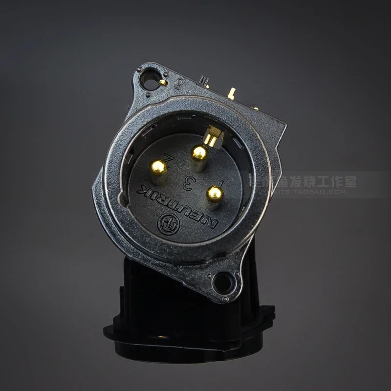 1 peça/5 peças neutrik NC3MBH-B canhão de 3 núcleos xlr canhão banhado a ouro saída balanceada soquetes conectados