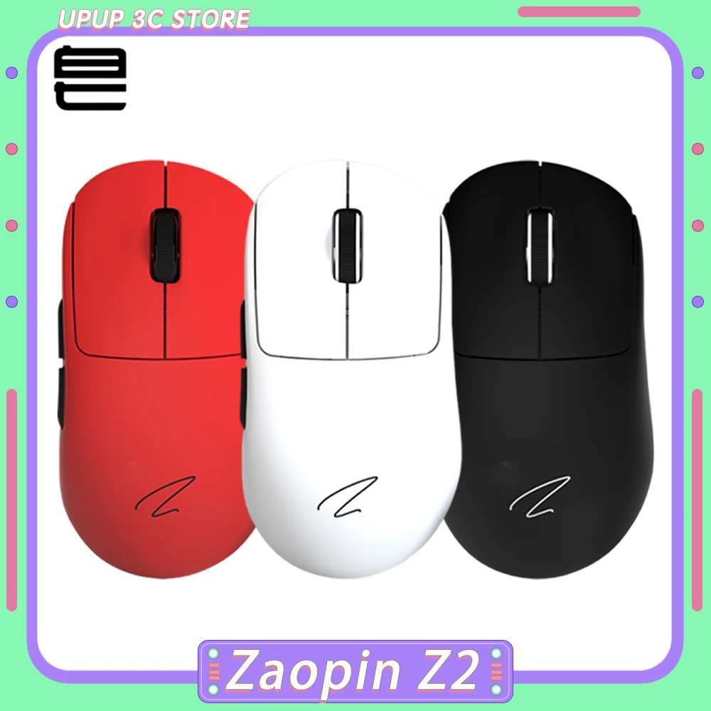 Zaopin Z2 Mouse Three Mode Paw3395 Bluetooth Wireless Gaming Mouse Custom Ergonomic Lightweight Mice Office PC Gamer Accessories