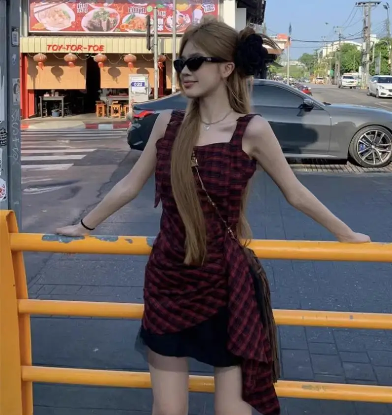 Kleider für Damen, Quinceanera, rosa, Frühling, Modal, Rauchschnürung, geraffte Taille, H-Linie, lässiger Trend, koreanisches Pendeln, minimalistisch, weich