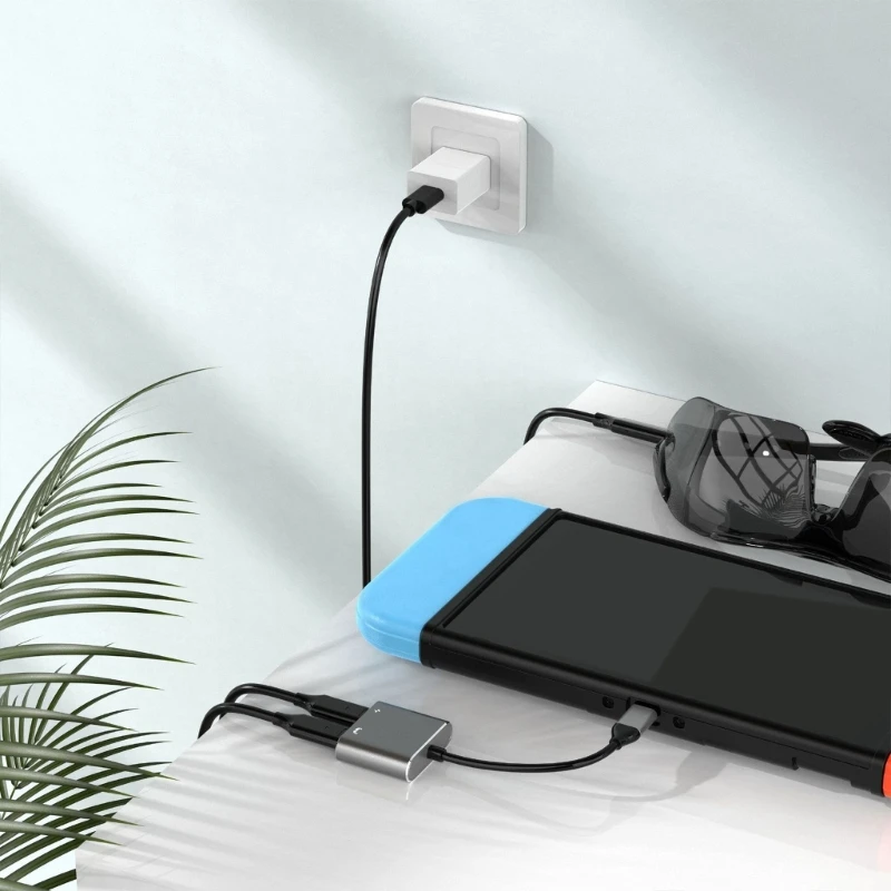 Высокоскоростной адаптер для зарядки очков типа C к AR для очков XREAL AIR/2 и зарядки; поддерживает быструю зарядку мощностью 100 Вт