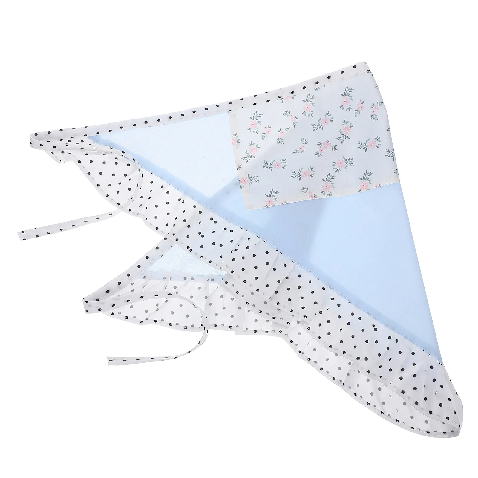 

Headscarf with Delicate Floral Design in Light Blue and Spots Versatile Fashion Accessory for Daily Wear Special Events Kids