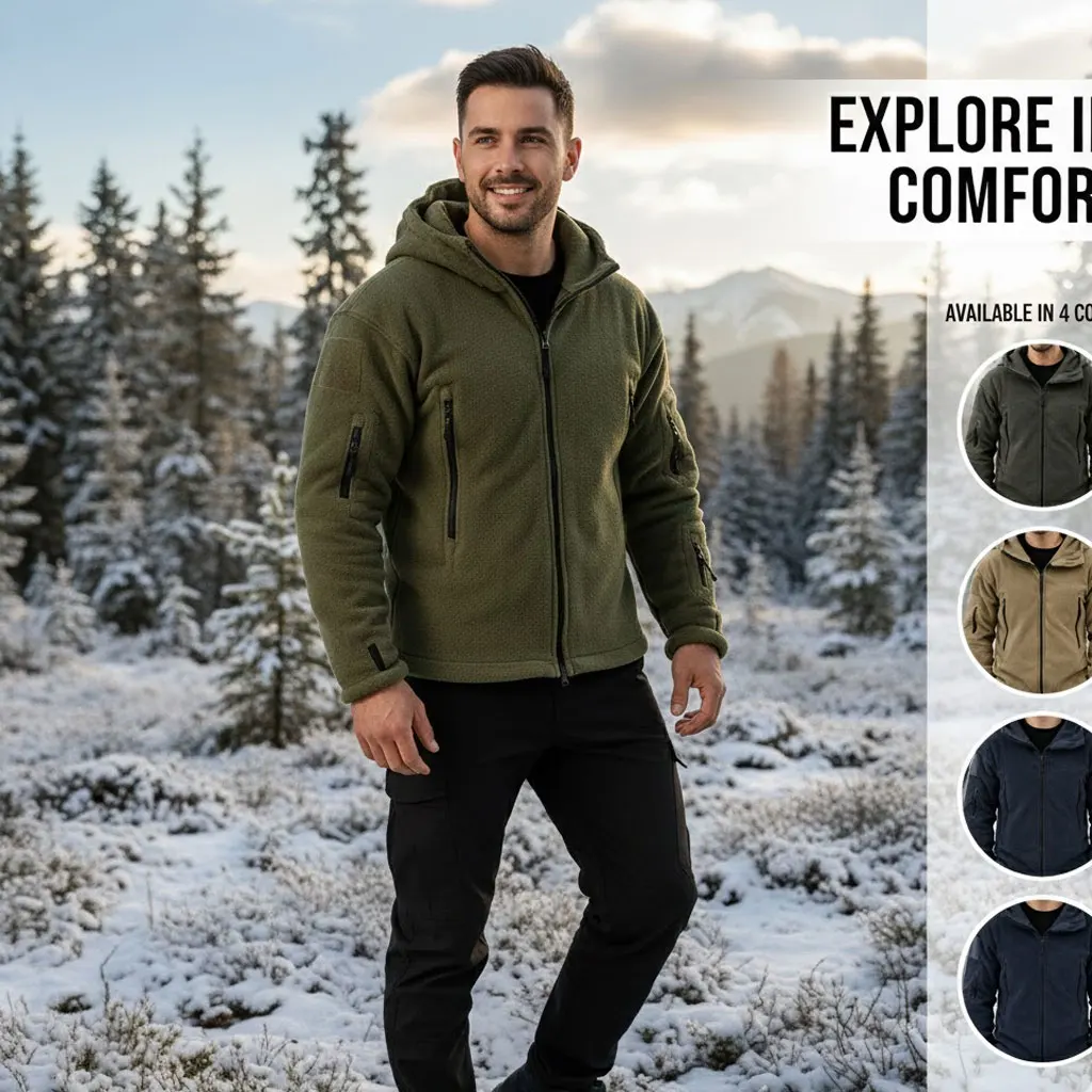 

Новая мужская флисовая куртка на осень-зиму с капюшоном, теплая, ветрозащитная, водоотталкивающая, для активного отдыха и походов