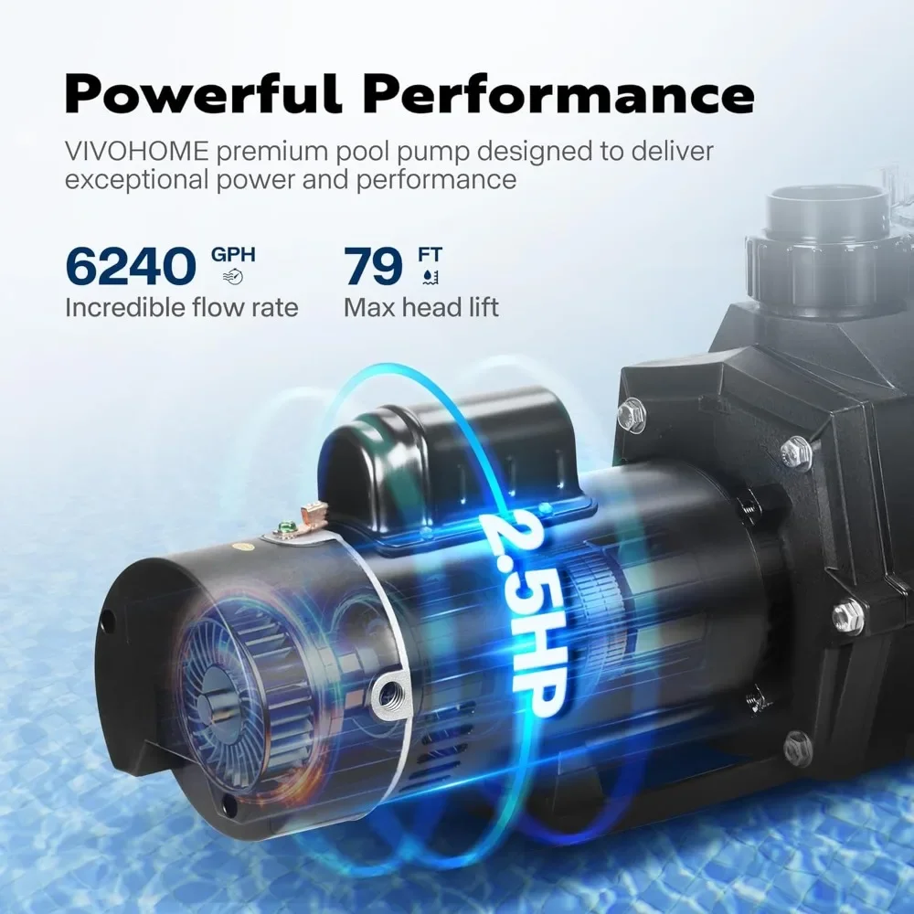 2.5 HP Self Priming In-Ground Swimming Pool Pump Dual Speed 2