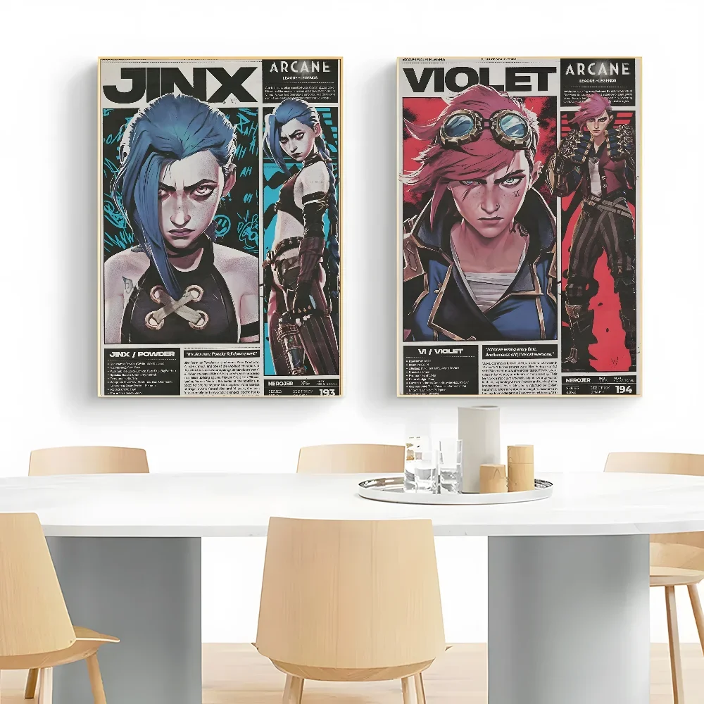 غامض الموسم 2 Jinx السادس الكتابة على الجدران المشارك جماليات الحد الأدنى طباعة قماش اللوحة لغرفة المعيشة ديكور المنزل الحديث #4