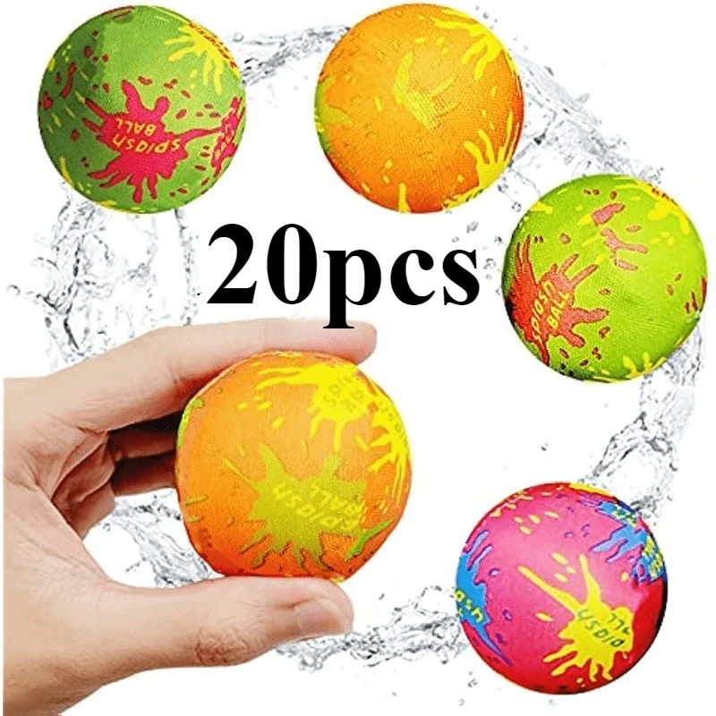 

20 шт. многоразовых водных шаров для бассейна, пляжные шары для летних вечеринок, впитывающие воду тканевые шары