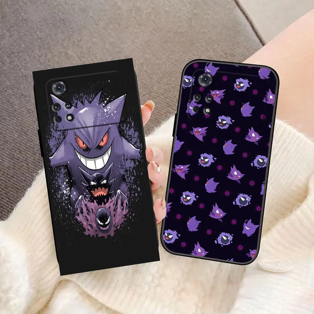 P-Pikachu P-Pokemon G-Gengar Phone Case For Xiaomi 10T 11 11T 12T 13 13T 14 Poco X5 X4 X3 M6 M5 M4 M3 F6 F5 F4 F3 GT Case Funda