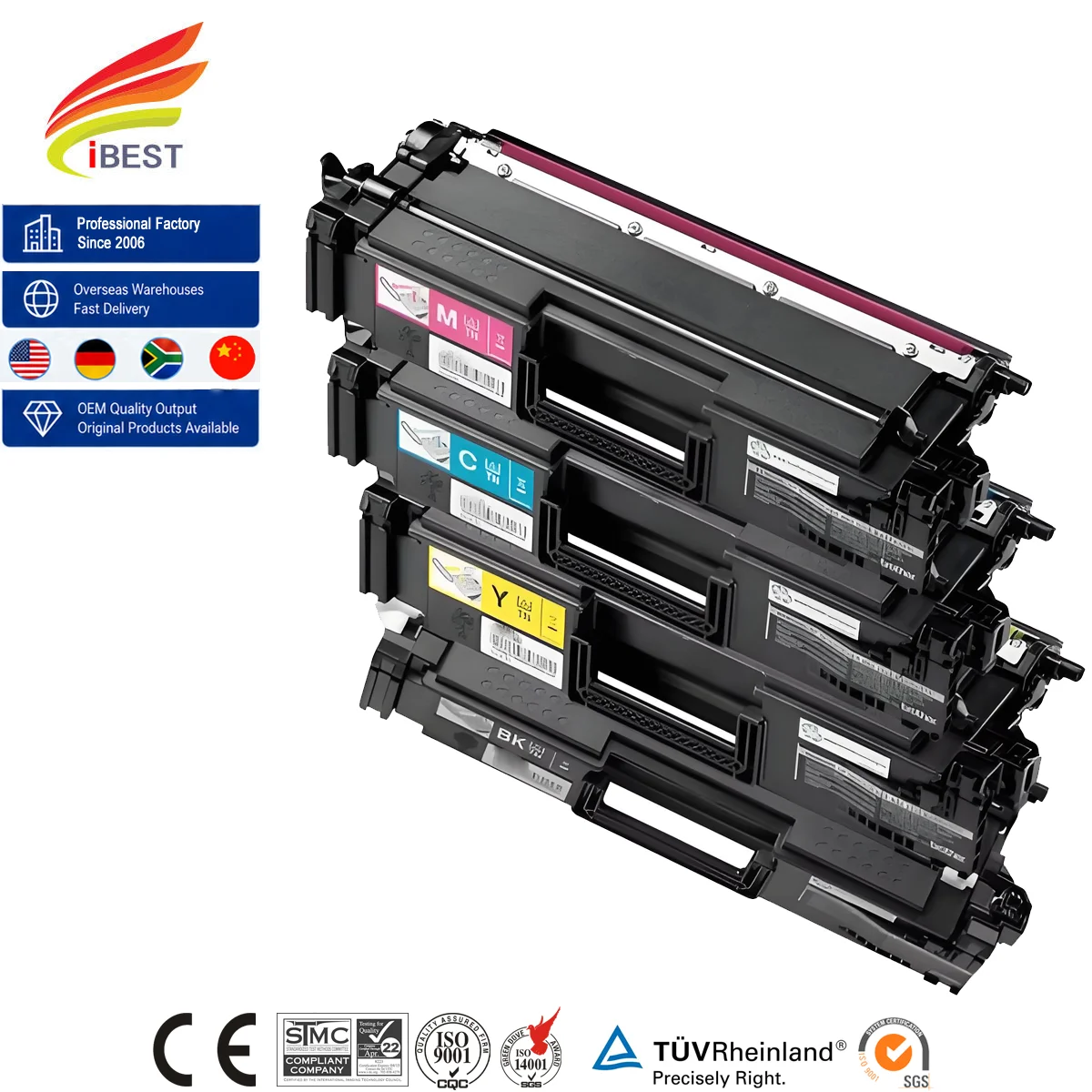 IBEST Toner Factory Compatible Brother TN821XLBK TN821XLC TN821XLM TN821XLY Toner Cartridge Compatible for Brother HL-L9430CDN
