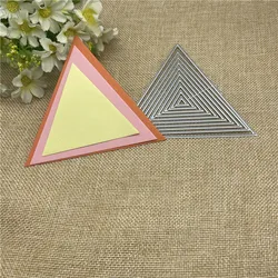 Triangolo di cornici fustelle in metallo stencil per Scrapbooking fai da te goffratura decorativa modello artigianale