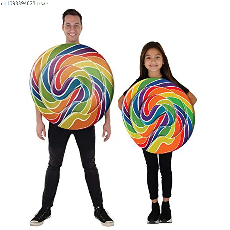 

2025 New Arrival Girls Candyland Rainbow Lollipop Dress Up Outfit Lollipop Costume For Adults children