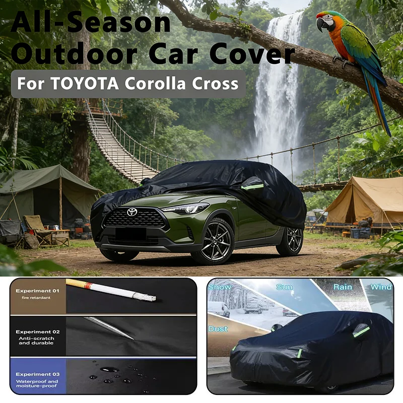

Всесезонный автомобильный чехол для TOYOTA Corolla Cross — полная защита на открытом воздухе, водонепроницаемый, пылезащитный, термостойкий