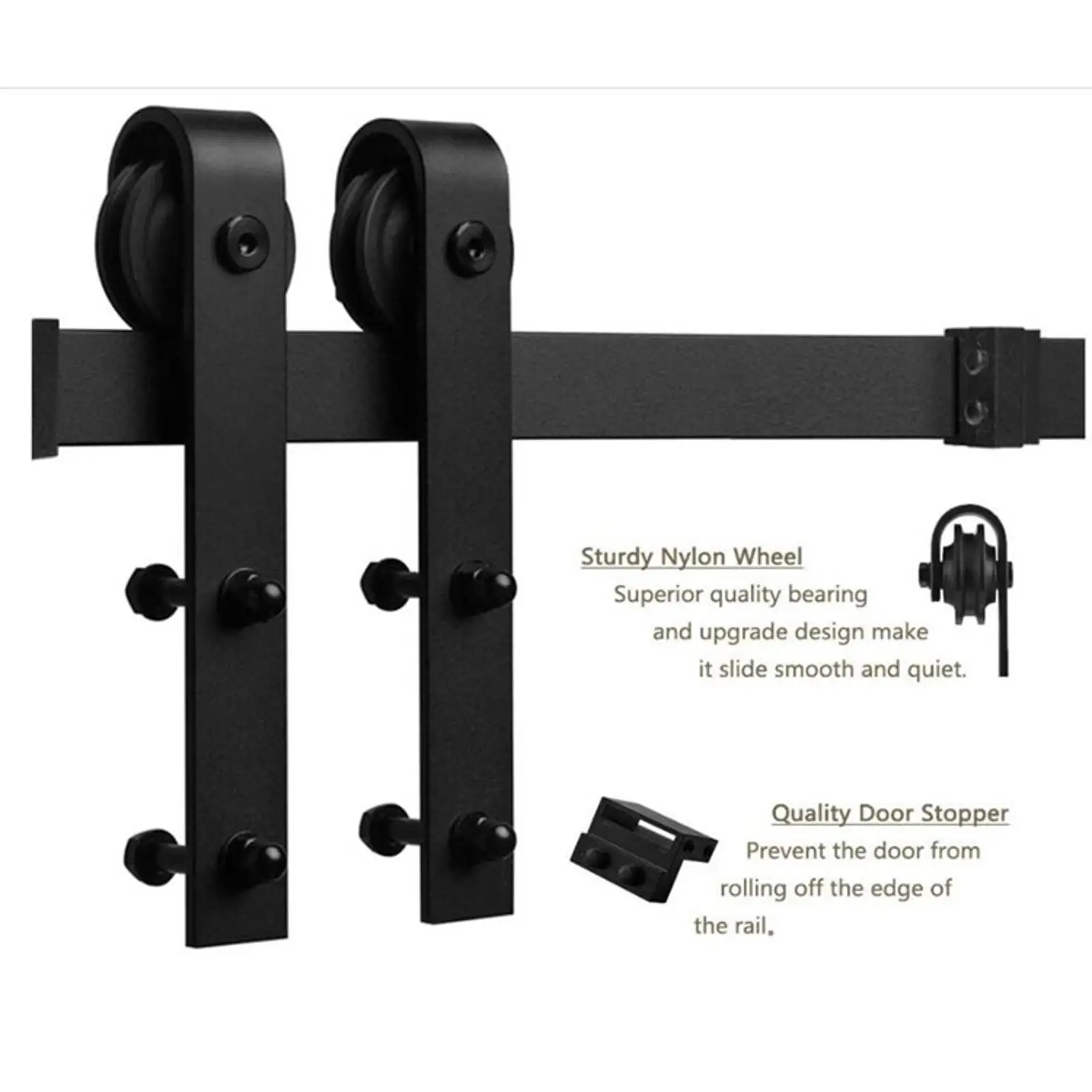 Puerta moderna elaborada con CNC de 3/4" de grosor y 76 pulgadas. x 80 pulgadas. Granero blanco de MDF