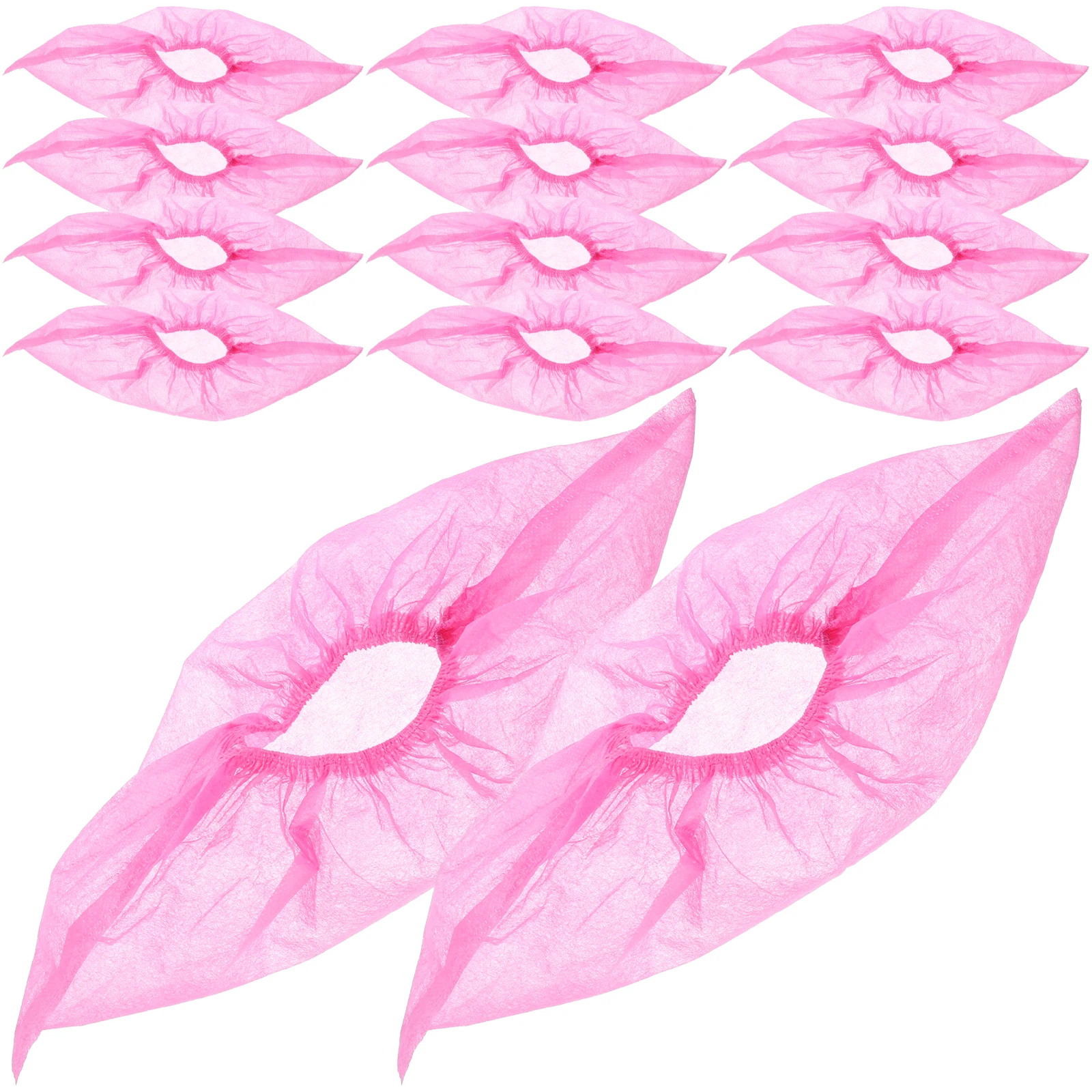 

100Pcs Disposable Non-Woven Shoes Covers Elastic Opening Breathable Lightweight Dustproof Anti-Slip Shoe Protection Covers