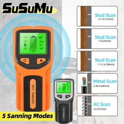 Wykrywacz ścienny 5 w 1 Miernik grubości ściany z wyświetlaczem LCD do drewna Przewód AC Skaner metali Elektryczny wykrywacz ścian SC