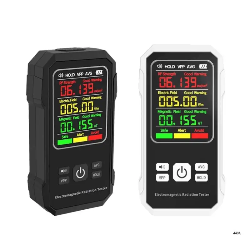 

Portable Digital EMF Meter with Color Display Reliable Radiation Detector Electromagnetic Field Meter for Outdoor Use