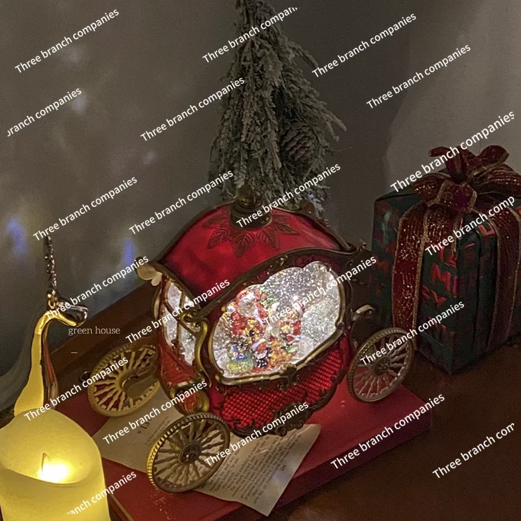 

Trade Christmas Pumpkin Carriage Ambient Light Snow Music Crystal Ball