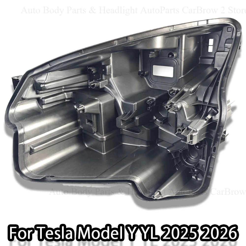 Headlamp Rear Base Housing Shell For Fit Tesla Model Y YL 2025 2026 Headlight Black Plastic Back Casing Repair Replacement Base