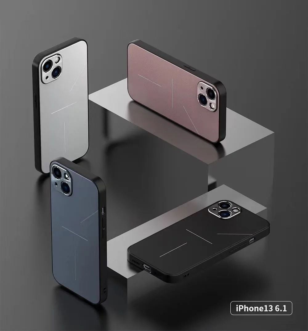 

New Aluminum Metal Case For iPhone 14 Plus 13 Pro Mini 12 Pro MAX 11 Phone Case Luxury Coque Shockproof Camera Protector Cover