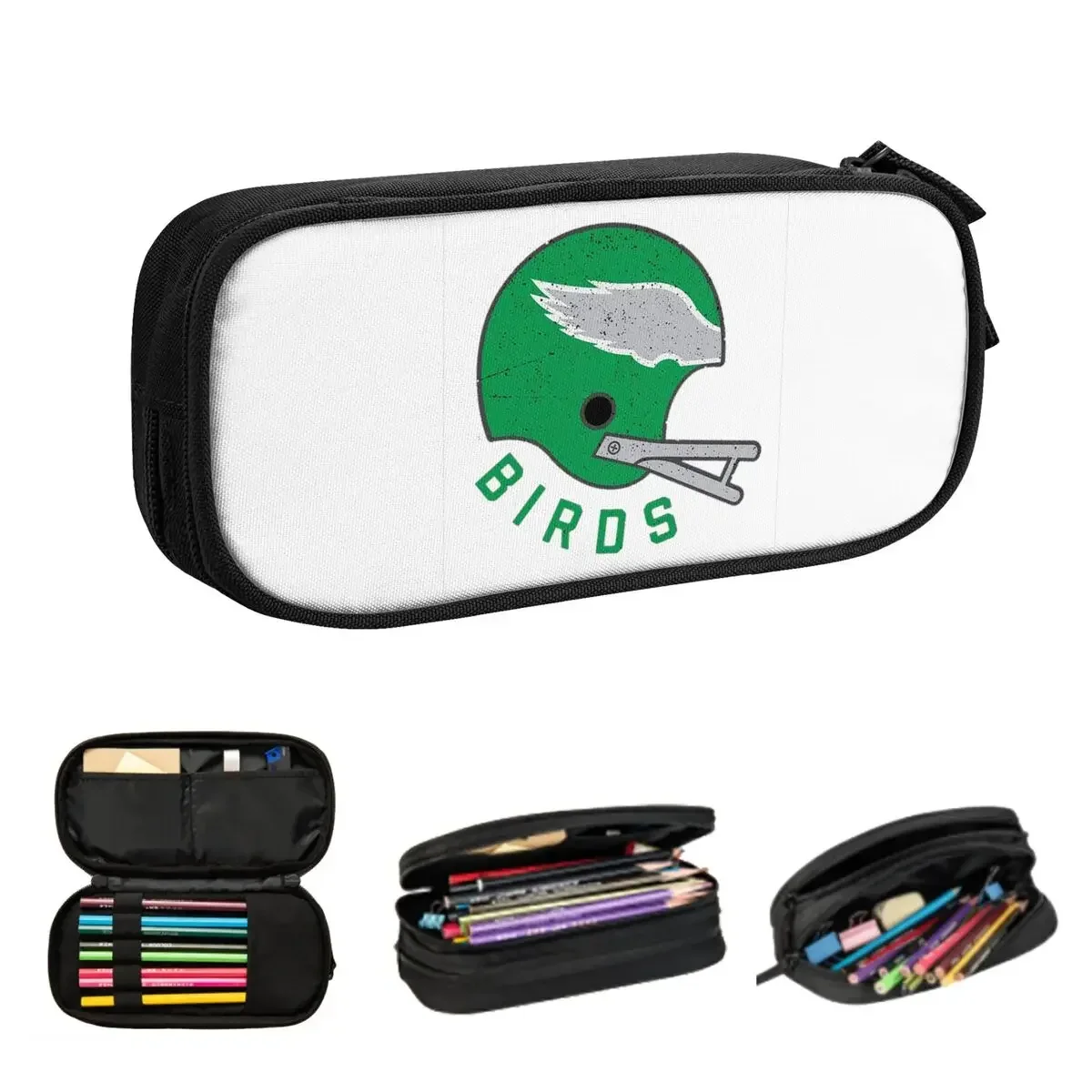 

Philadelphia Eagles DamgoodGame Lid Графические пеналы Большая вместительная сумка для ручек Пенал для ручек для мальчиков и девочек-студентов