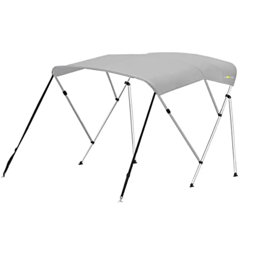 

Тент-бимини на 3 дуги, длина 6 футов, серый, водонепроницаемый, солнцезащитный, с ремнем для хранения, для рыболовной лодки, для большой рамы с 3 дугами, 67-72 дюйма