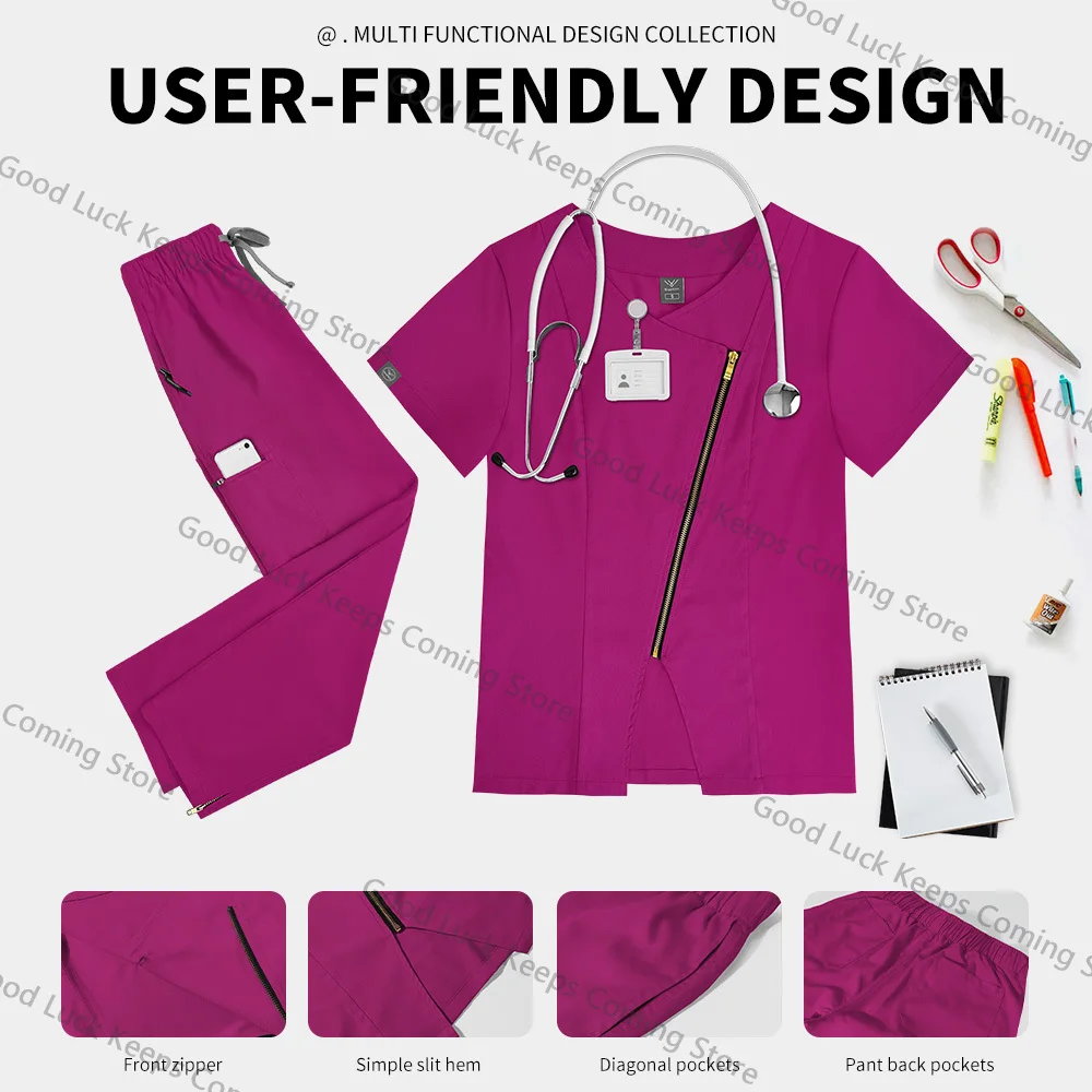 Medical Uniform Women Scrubs Nursing Suits Hospital Doctor Scrubs Tops Pants Suits Multicolor Surgery Workwear Surgical Uniforms